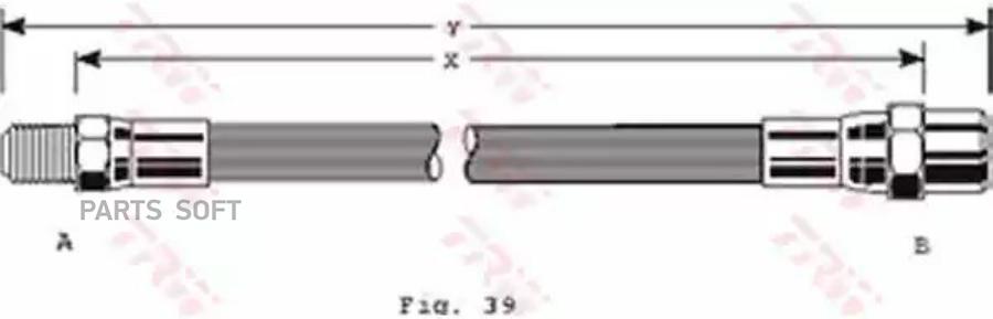 

Шланг тормозной передний L=R MB W460/W463/T1 77-96 /L=450mm TRW PHB122