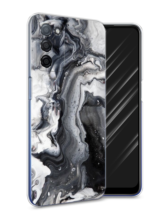 

Чехол Awog на Oppo A55s 5G "Бело-черные сложные полосы", Разноцветный, 2510150-3