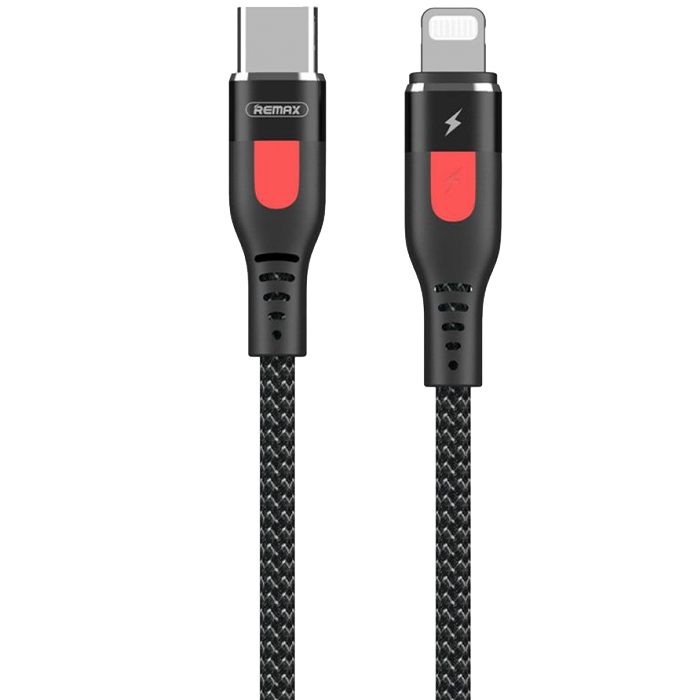 фото Кабель usb type-c (m) - lightning (m) 1м remax rc-151cl - черный