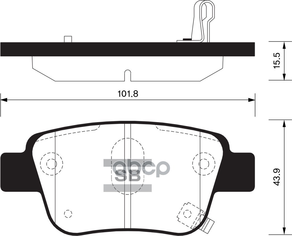 

Комплект тормозных колодок Sangsin brake SP2184