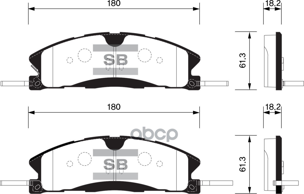 

Комплект тормозных колодок Sangsin brake SP1620