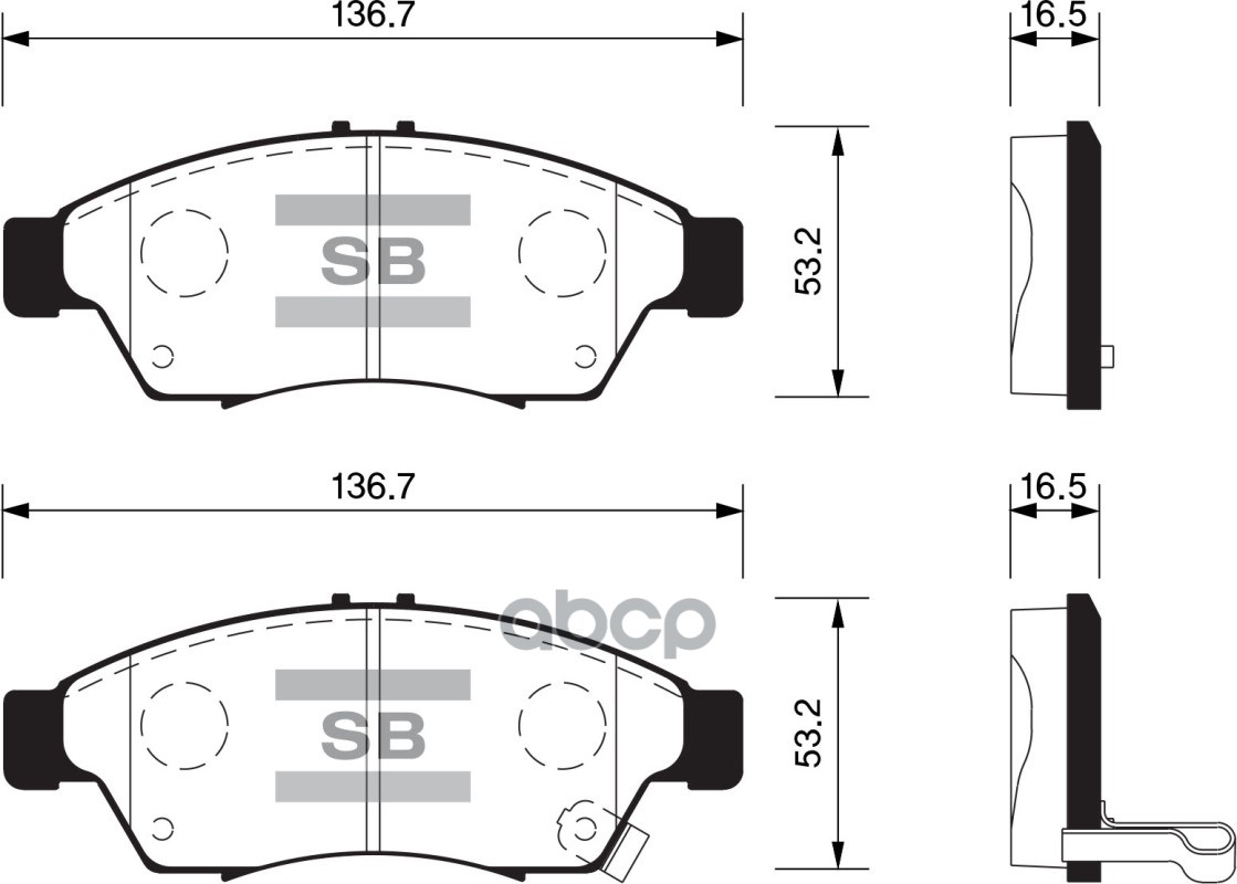 

Комплект тормозных колодок Sangsin brake SP1541