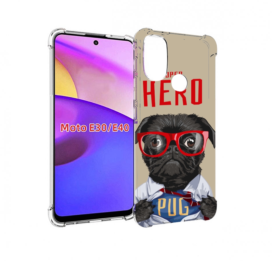 

Чехол бампер MyPads Герой-PUG для Motorola Moto E30., Прозрачный, Tocco