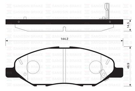 Комплект тормозных колодок Sangsin brake SP1383