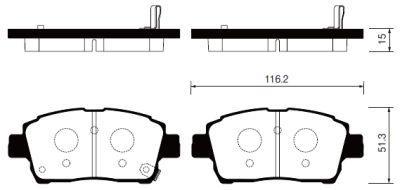 

Комплект тормозных колодок Sangsin brake SP1232