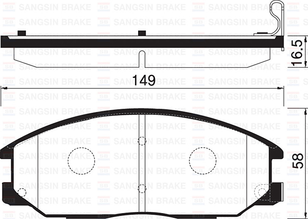 

Комплект тормозных колодок Sangsin brake SP1171