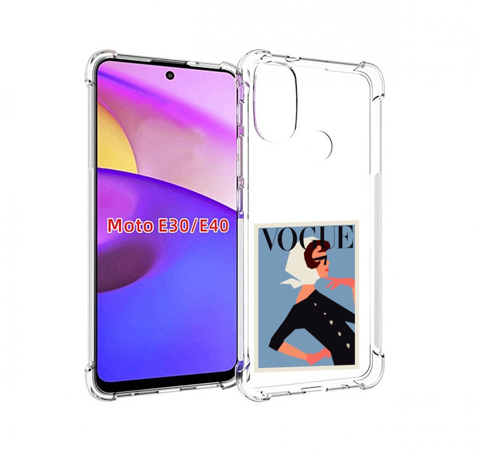 

Чехол бампер MyPads Вогуе картинка для Motorola Moto E30., Прозрачный, Tocco