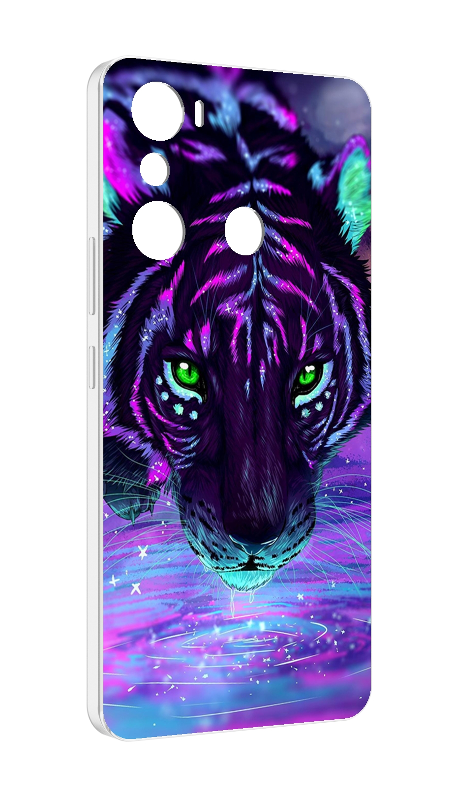 

Чехол MyPads Тигр-неон для Infinix Hot 20i, Прозрачный, Tocco