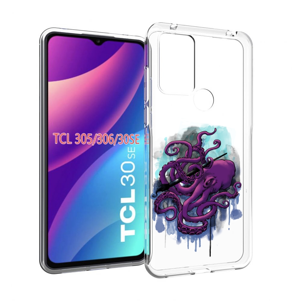 

Чехол MyPads фиолетовый осьминог для TCL 30SE/305/306/30E, Tocco
