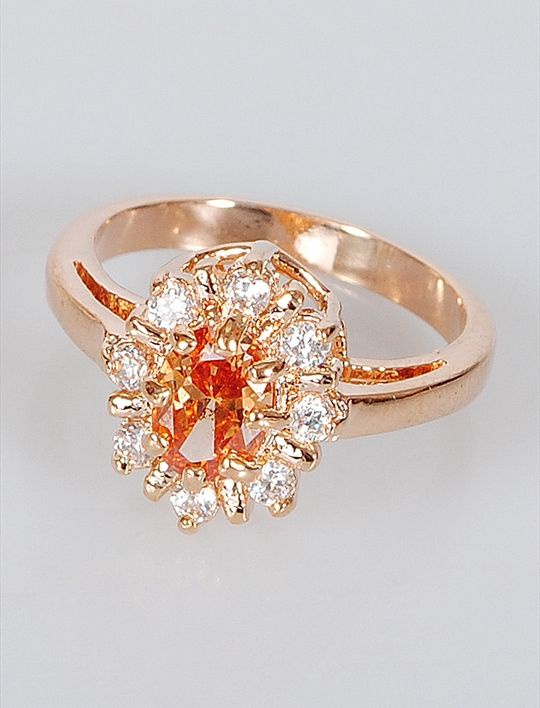 

Кольцо из бижутерного сплава р. 19 Lotus Jewelry 39R-39Chcz, фианит/циркон, Кольцо с фианитом шампань "С лучами" 39R-39Chcz