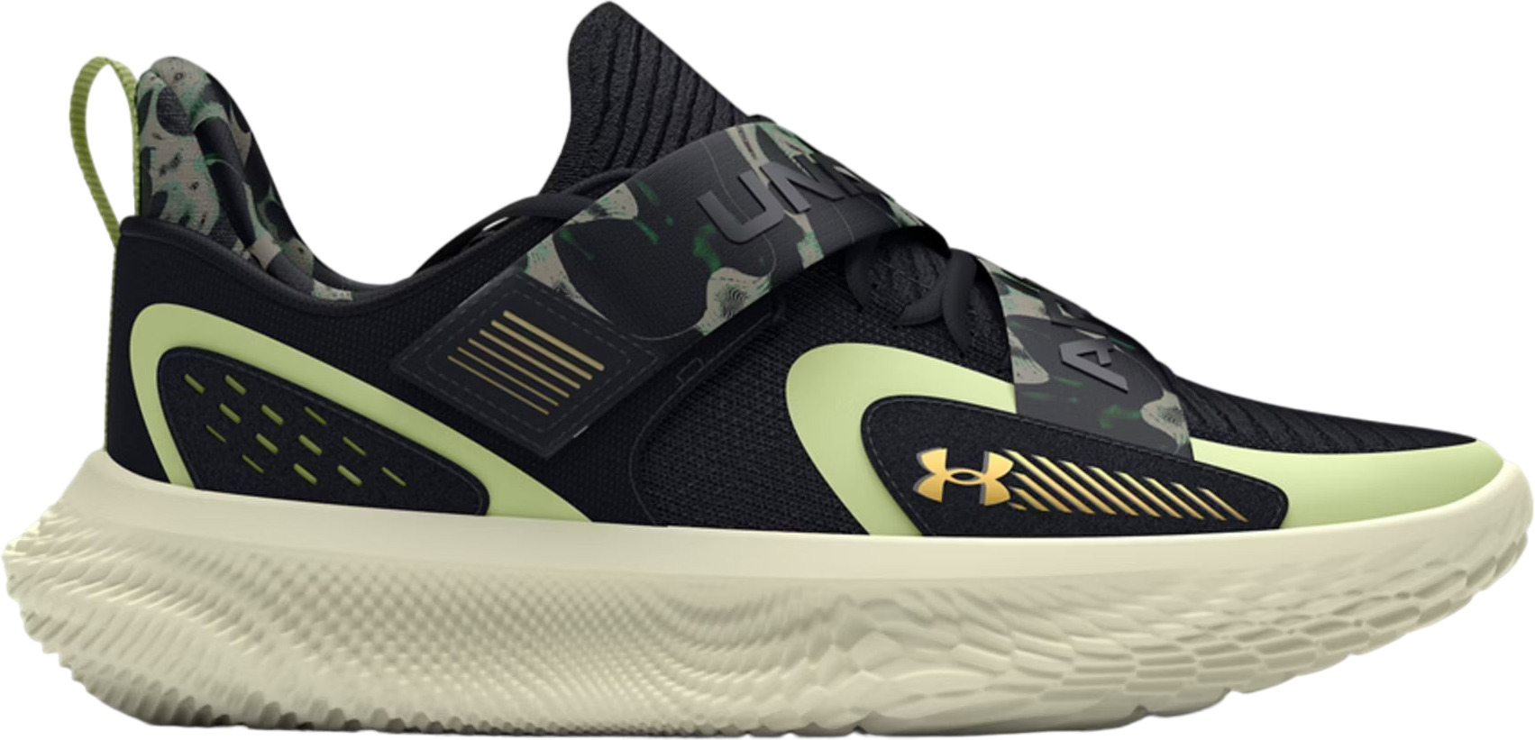 

Кроссовки унисекс Under Armour FLOFUTR X 4 CAMO черные M9 US; W10.5 US, Черный, FLOFUTR X 4 CAMO