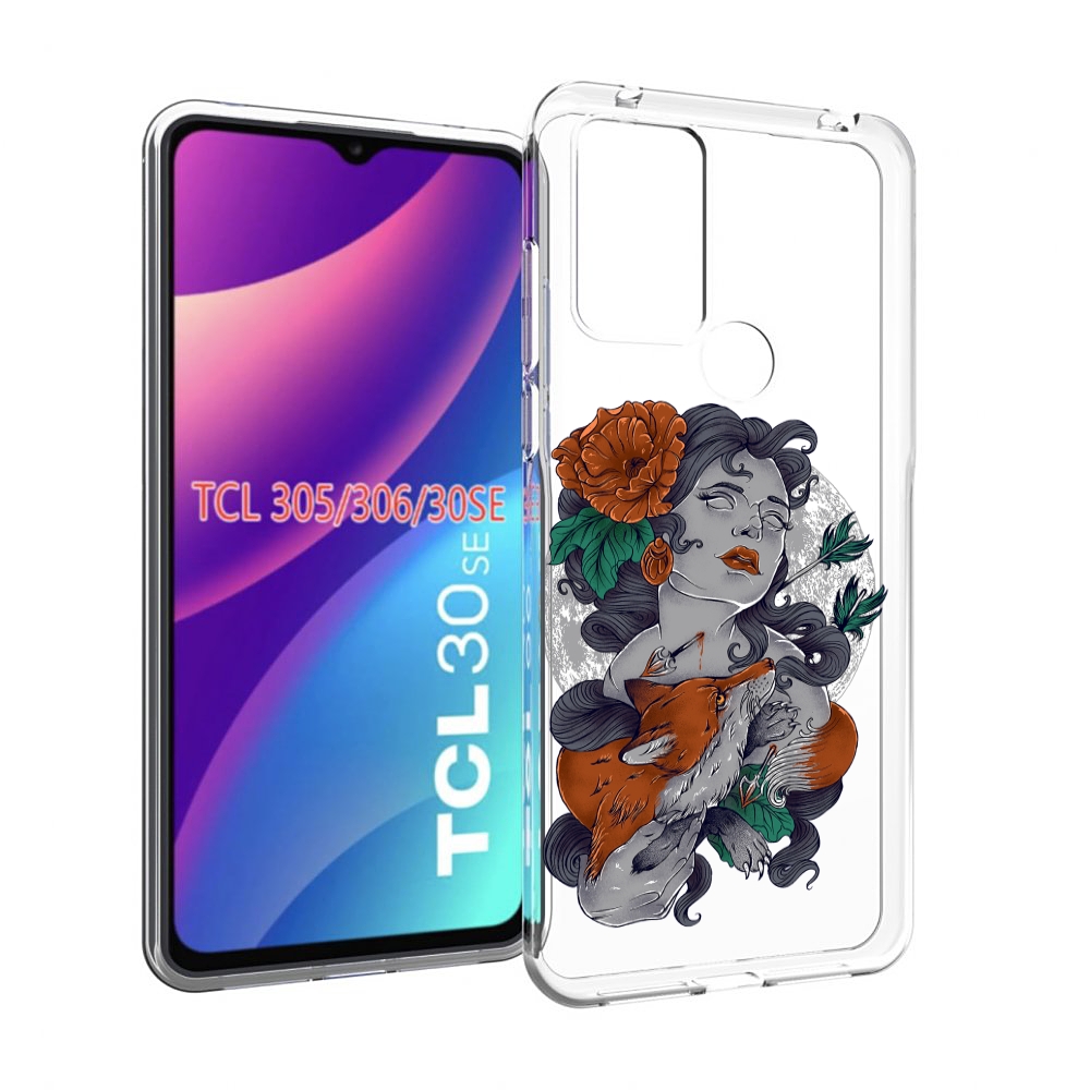 

Чехол MyPads темная девушка с лисой для TCL 30SE/305/306/30E, Tocco