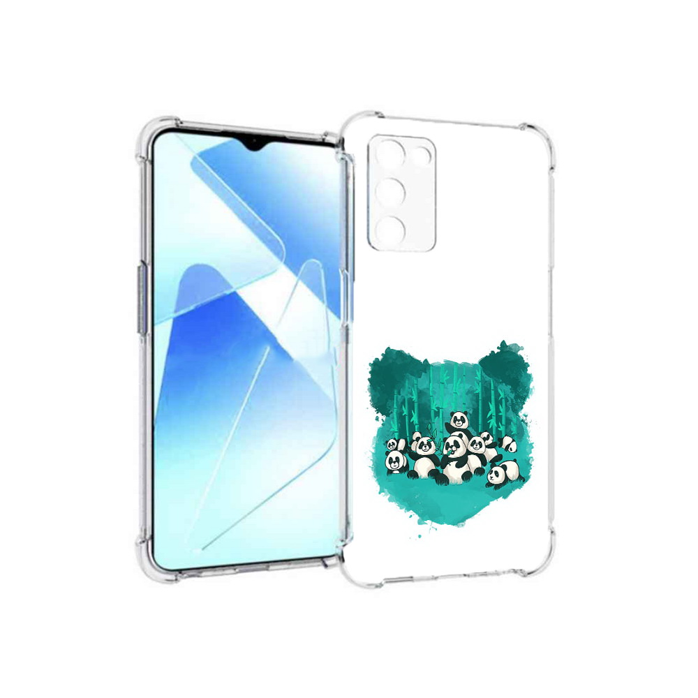 

Чехол MyPads Tocco для Infinix Zero X Pro нарисованные панды, Прозрачный, Tocco