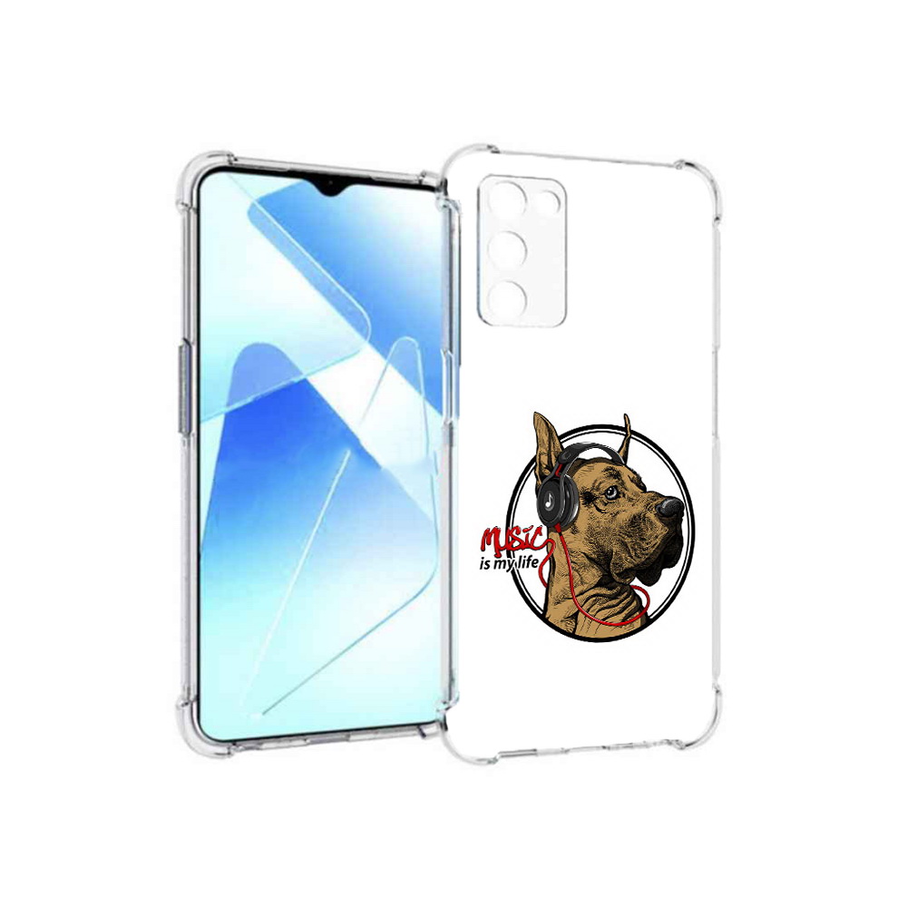 

Чехол MyPads Tocco для Infinix Zero X Pro музыкальная собака, Прозрачный, Tocco
