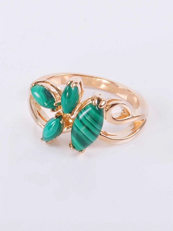 

Кольцо из бижутерного сплава р. 19 Lotus Jewelry 3041R-05ml, малахит, 3041R-05ml