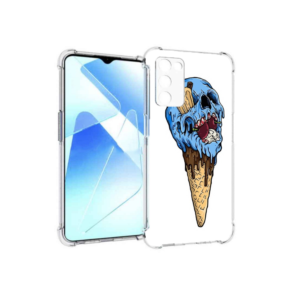 

Чехол MyPads Tocco для Infinix Zero X Pro мороженное череп, Прозрачный, Tocco