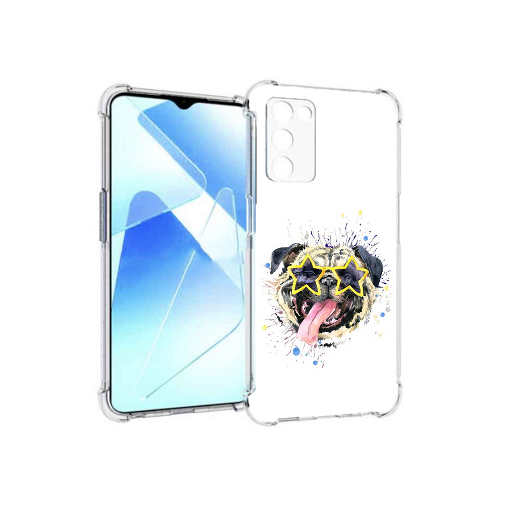 

Чехол MyPads Tocco для Infinix Zero X Pro мопс боксер, Прозрачный, Tocco