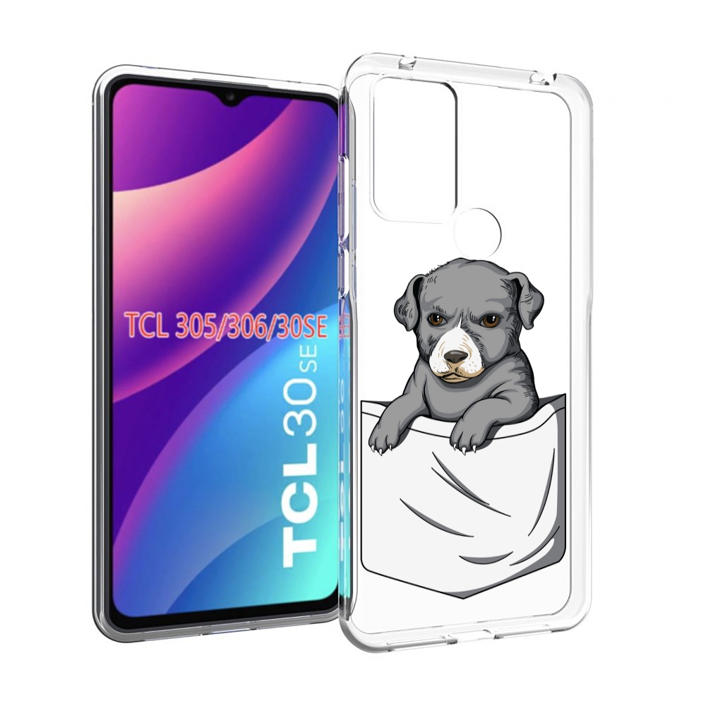 

Чехол MyPads собачка в кармане для TCL 30SE/305/306/30E, Tocco