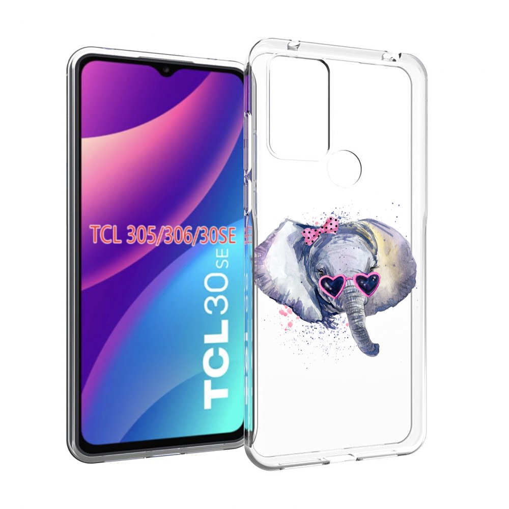 

Чехол MyPads слоник в очках для TCL 30SE/305/306/30E, Tocco