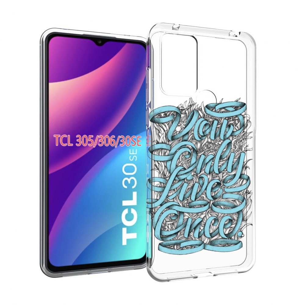 

Чехол MyPads слова из ленты абстракция для TCL 30SE/305/306/30E, Tocco