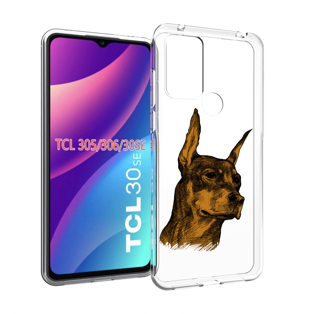 

Чехол MyPads скетч доберман для TCL 30SE/305/306/30E, Tocco