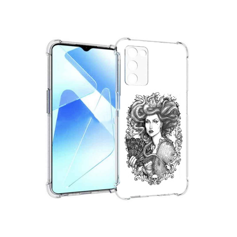 

Чехол MyPads Tocco для Infinix Zero X Pro медуза черно белый, Прозрачный, Tocco