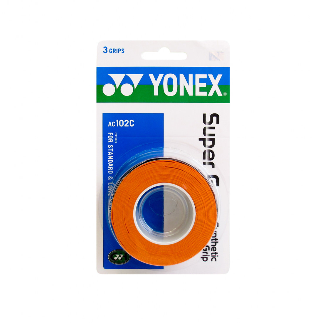 

Обмотка для ручки ракетки Yonex Overgrip AC102C х3, Orange, Оранжевый, Overgrip AC102C х3