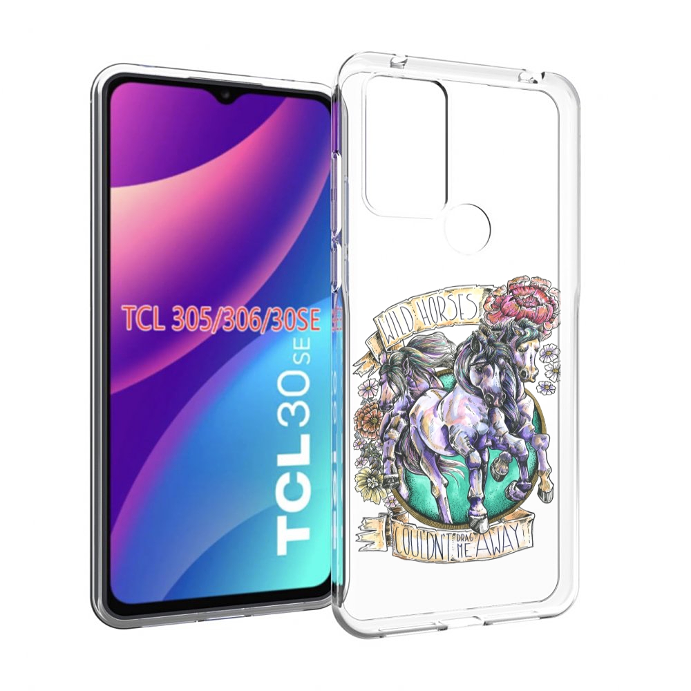 

Чехол MyPads рисунок коней в цветах для TCL 30SE/305/306/30E, Tocco