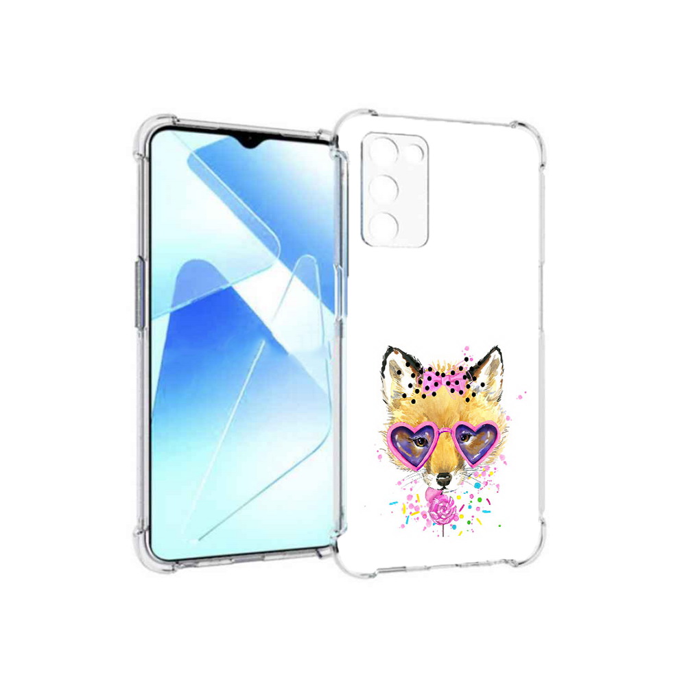 

Чехол MyPads Tocco для Infinix Zero X Pro лисенок с бантиком, Прозрачный, Tocco