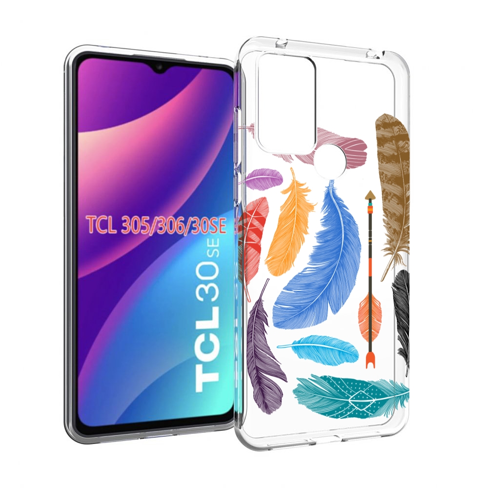 

Чехол MyPads разноцветные перья для TCL 30SE/305/306/30E, Tocco