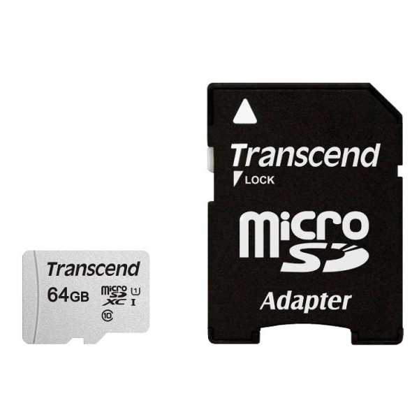 Карта памяти Transcend Micro SDXC 64Гб 300S (TS64GSDC300S)