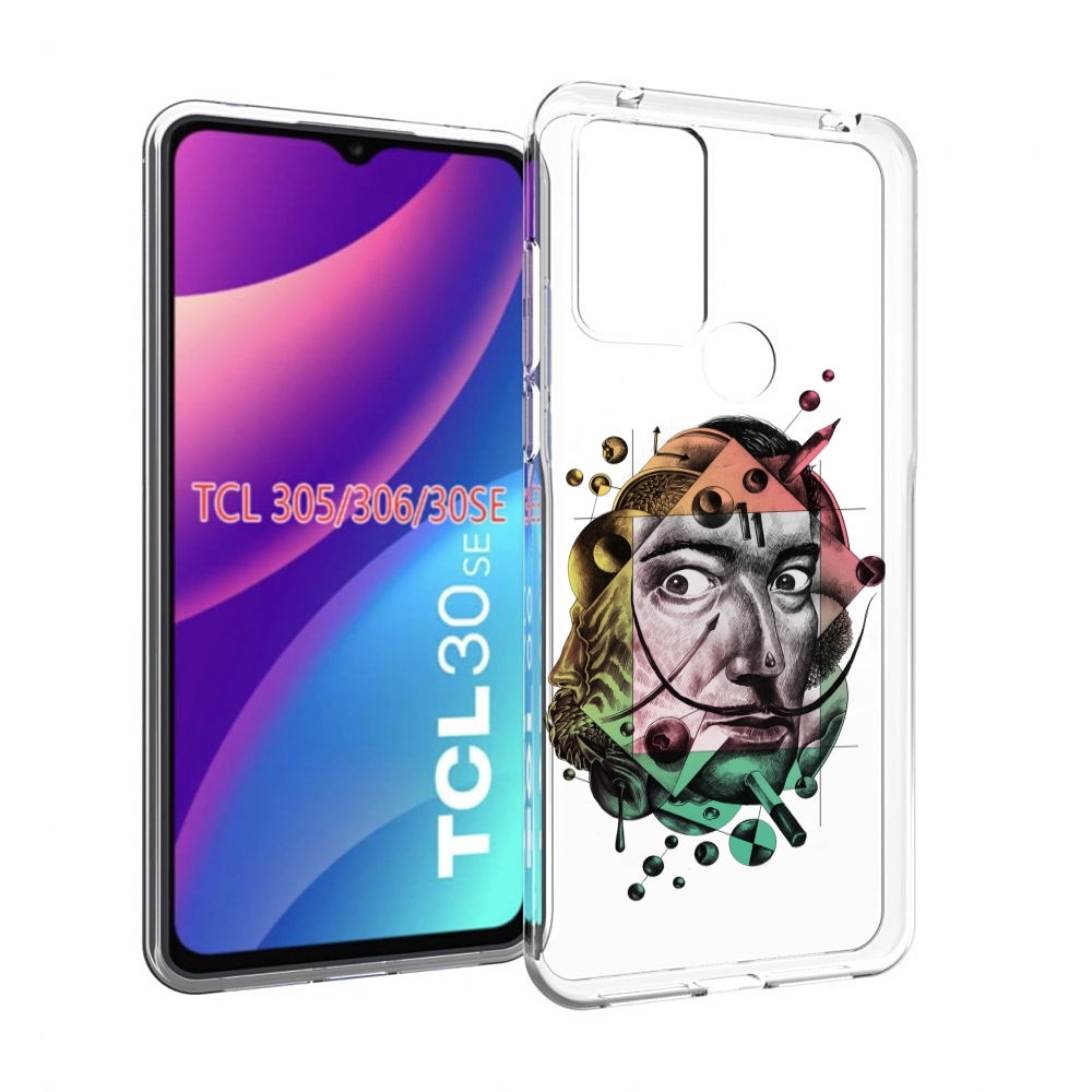 

Чехол MyPads разноцветное лицо абстракция для TCL 30SE/305/306/30E, Tocco