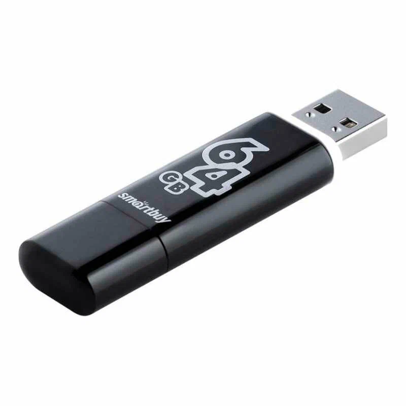 

Флешка Smartbuy Glossy 64 ГБ черный (SB64GBGS-K), Glossy