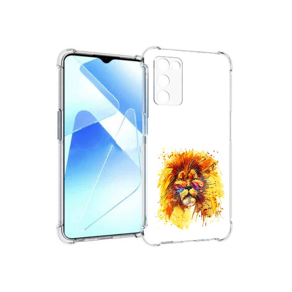 

Чехол MyPads Tocco для Infinix Zero X Pro лев в очках, Прозрачный, Tocco