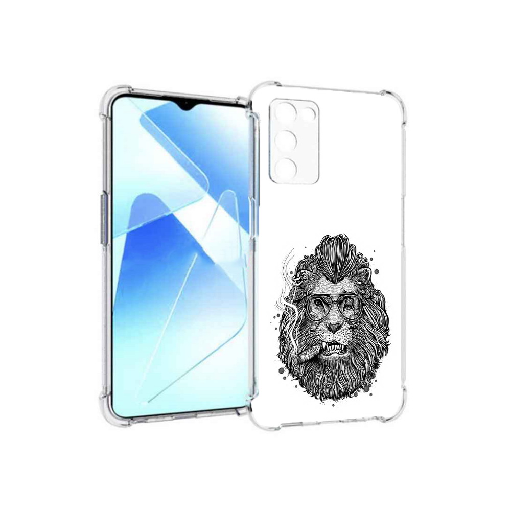 

Чехол MyPads Tocco для Infinix Zero X Pro курящий лев, Прозрачный, Tocco