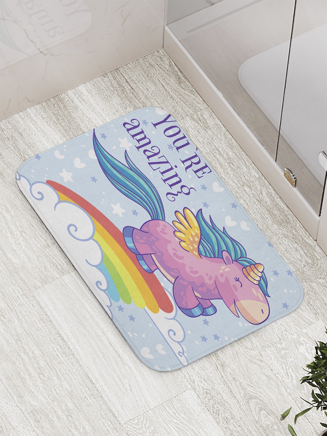 

Коврик противоскользящий для ванной, сауны, бассейна, 77х52 см bath_60915 JoyArty