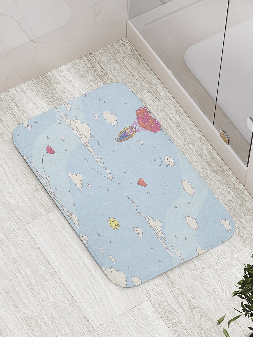 

Коврик противоскользящий для ванной, сауны, бассейна, 77х52 см bath_60912 JoyArty