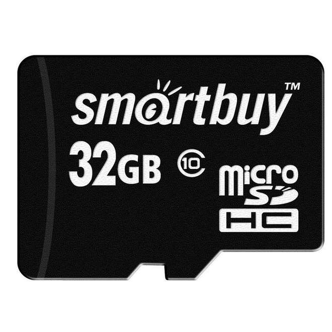 Карта памяти SmartBuy microSDHC 32Gb UHS-I Cl10 + адаптер, SB32GBSDCL10-01