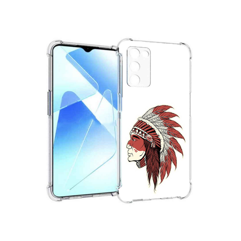 

Чехол MyPads Tocco для Infinix Zero X Pro красный индеец, Прозрачный, Tocco