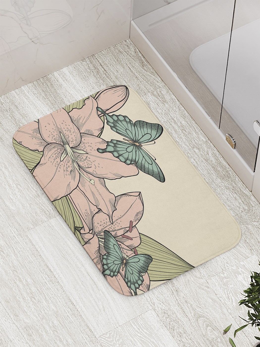 

Коврик противоскользящий для ванной, сауны, бассейна, 77х52 см bath_60860 JoyArty
