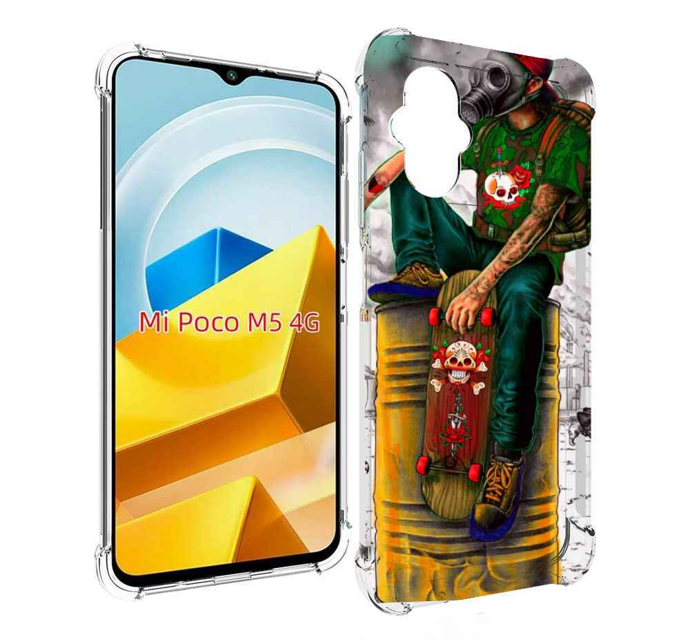 

Чехол MyPads Tocco для Xiaomi M5 скейтер в противогазе, Прозрачный, Tocco