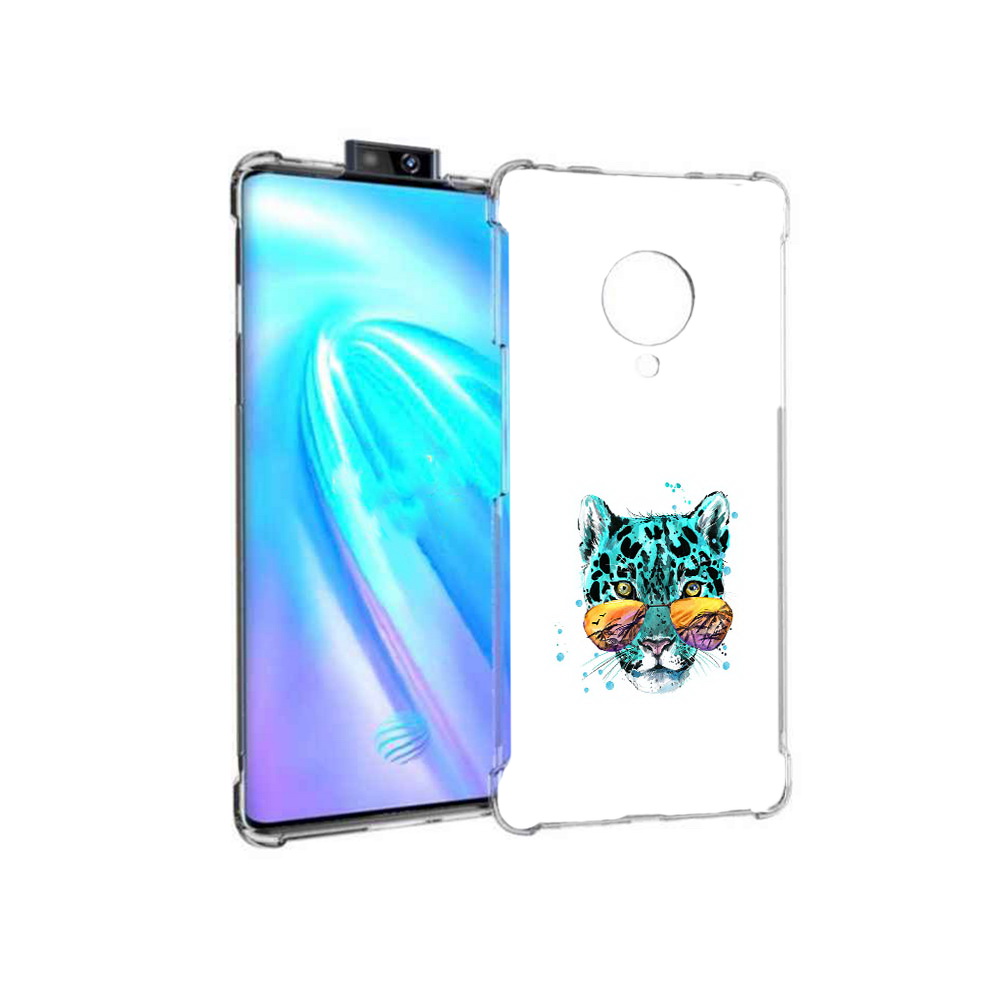 

Чехол MyPads Tocco для Vivo NEX 3 голубой лео (PT136035.381.294), Прозрачный, Tocco