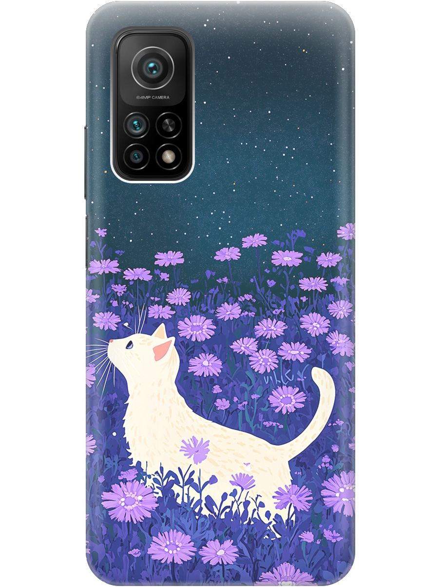 

Силиконовый чехол на Xiaomi Mi 10T / 10T Pro с принтом матовый черный 857143, Черный;белый;фиолетовый, 724124312