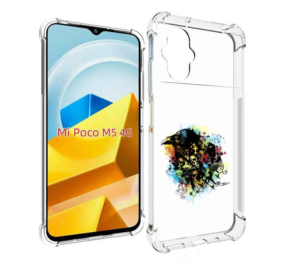 

Чехол MyPads Tocco для Xiaomi M5 ворон и черепа, Прозрачный, Tocco