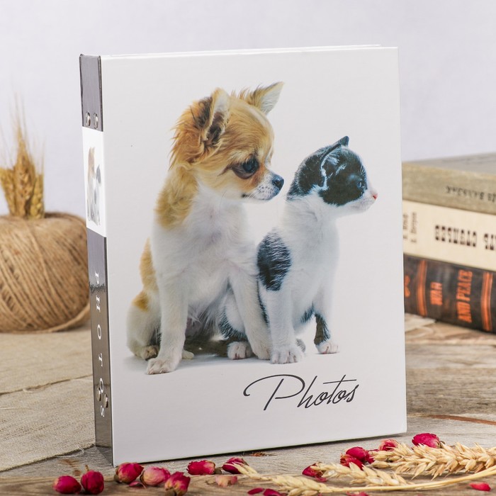 

Фотоальбом на 200 фото 10х15 см "Кошки-2" МИКС