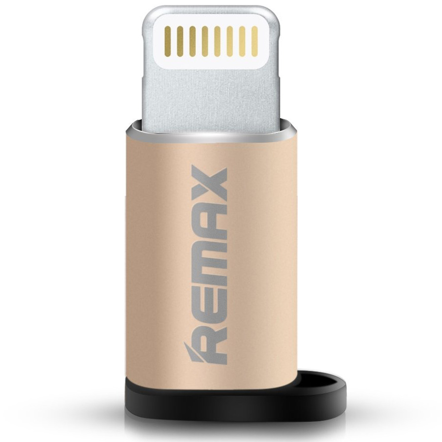 

Переходник micro USB 2.0 B (f) - Lightning (m) Remax RA-USB2 - Золотистый