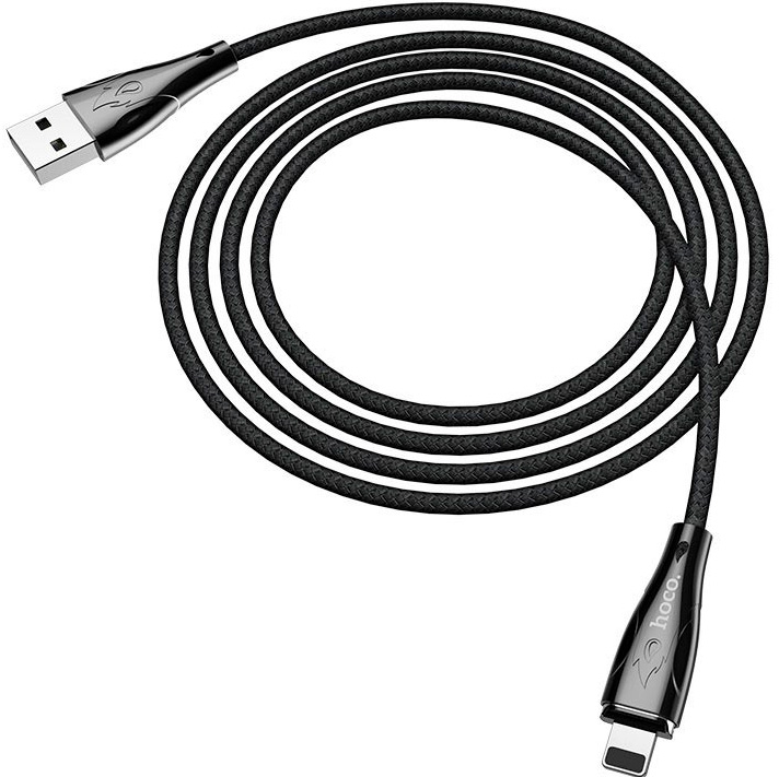 фото Магнитный кабель usb 2.0 a (m) - lightning (m) 1.2м hoco u75 blaze - черный