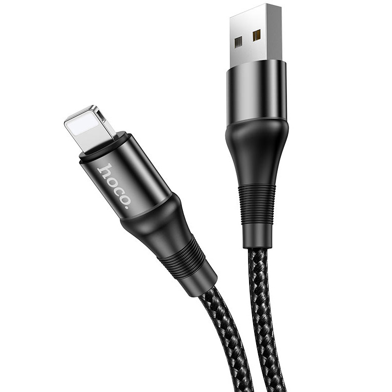 фото Кабель usb 2.0 a (m) - lightning (m) 1м hoco x50 excellent - черный