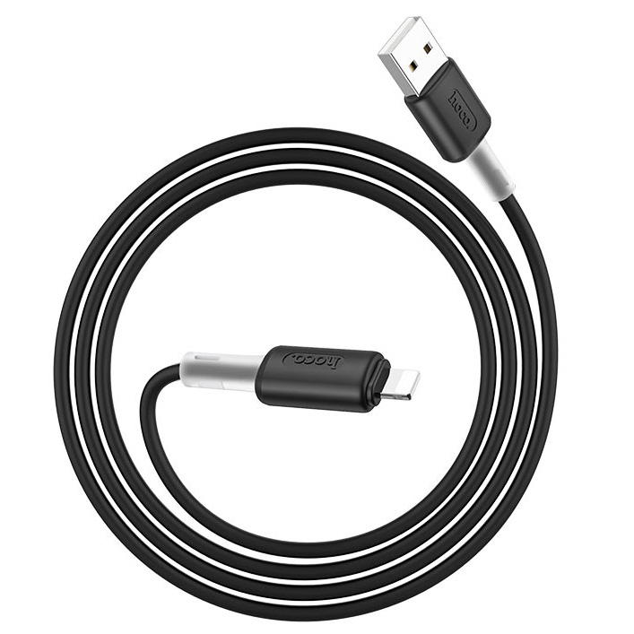 фото Кабель usb 2.0 a (m) - lightning (m) 1м hoco x48 soft - черный