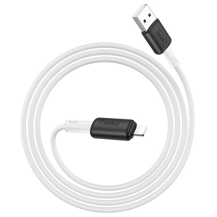 фото Кабель usb 2.0 a (m) - lightning (m) 1м hoco x48 soft - белый